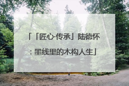「匠心·传承」陆德怀：墨线里的木构人生
