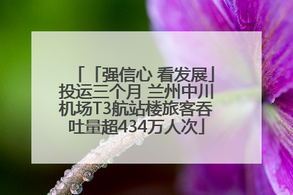 「强信心 看发展」投运三个月 兰州中川机场T3航站楼旅客吞吐量超434万人次
