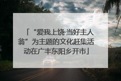 “爱我上饶·当好主人翁”为主题的文化赶集活动在广丰东阳乡开市