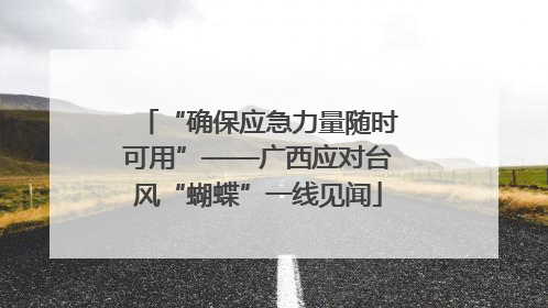 “确保应急力量随时可用”——广西应对台风“蝴蝶”一线见闻