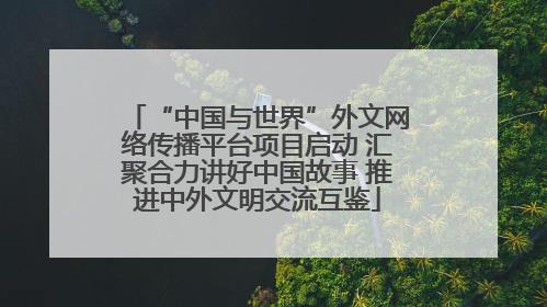 “中国与世界”外文网络传播平台项目启动 汇聚合力讲好中国故事 推进中外文明交流互鉴