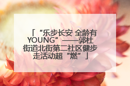 “乐步长安 全龄有YOUNG”——郭杜街道北街第二社区健步走活动超“燃”