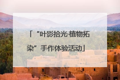 “叶影拾光·植物拓染”手作体验活动
