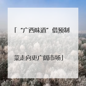 “广西味道”借预制菜走向更广阔市场
