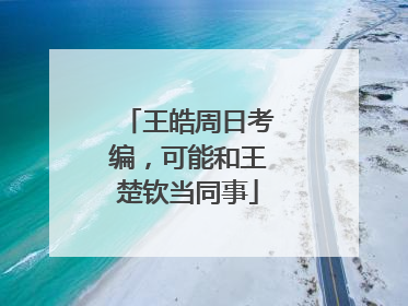 王皓周日考编，可能和王楚钦当同事
