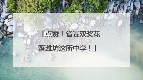 点赞！省赛双奖花落潍坊这所中学！