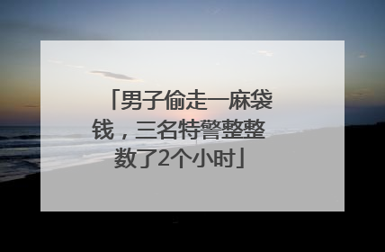 男子偷走一麻袋钱，三名特警整整数了2个小时