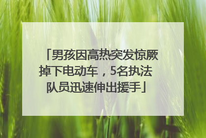 男孩因高热突发惊厥掉下电动车，5名执法队员迅速伸出援手