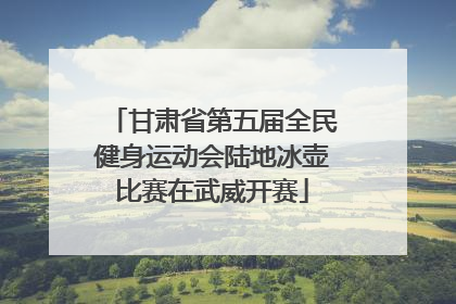 甘肃省第五届全民健身运动会陆地冰壶比赛在武威开赛