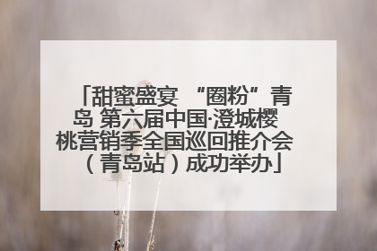 甜蜜盛宴 “圈粉”青岛 第六届中国·澄城樱桃营销季全国巡回推介会（青岛站）成功举办