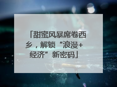 甜蜜风暴席卷西乡，解锁“浪漫+经济”新密码