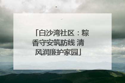 白沙湾社区：粽香守安筑防线 清风润廉护家园