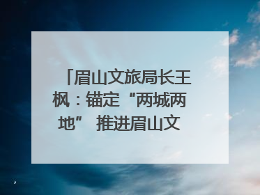 眉山文旅局长王枫：锚定“两城两地” 推进眉山文旅融合高质量发展｜文旅局长说