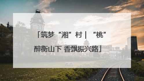 筑梦“湘”村｜“桃”醉衡山下 香飘振兴路