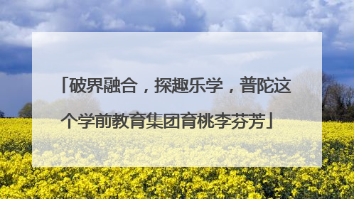 破界融合，探趣乐学，普陀这个学前教育集团育桃李芬芳