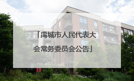 禹城市人民代表大会常务委员会公告