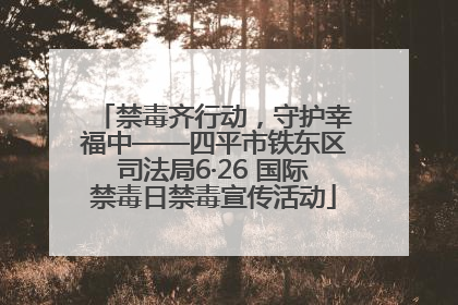 禁毒齐行动，守护幸福中——四平市铁东区司法局6·26 国际禁毒日禁毒宣传活动
