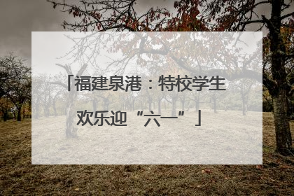 福建泉港：特校学生 欢乐迎“六一”