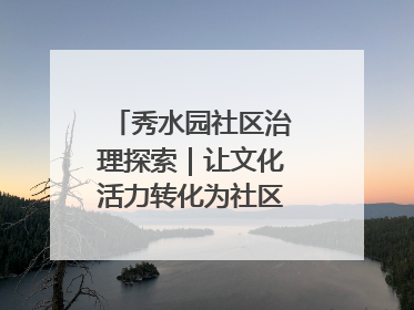 秀水园社区治理探索｜让文化活力转化为社区治理动力