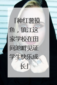 种红薯摸鱼，镇江这家学校在田间池畔见证学生快乐成长