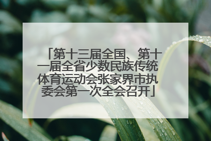 第十三届全国、第十一届全省少数民族传统体育运动会张家界市执委会第一次全会召开
