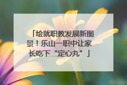 绘就职教发展新图景！乐山一职中让家长吃下“定心丸”