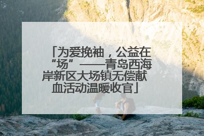 为爱挽袖，公益在“场”——青岛西海岸新区大场镇无偿献血活动温暖收官