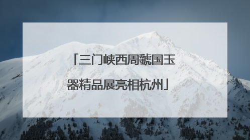 三门峡西周虢国玉器精品展亮相杭州