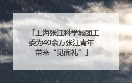 上海张江科学城团工委为40余万张江青年带来“见面礼”