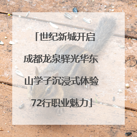 世纪新城开启 成都龙泉驿光华东山学子沉浸式体验72行职业魅力