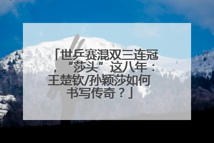 世乒赛混双三连冠，“莎头”这八年：王楚钦/孙颖莎如何书写传奇？