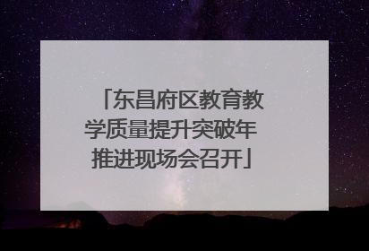 东昌府区教育教学质量提升突破年推进现场会召开