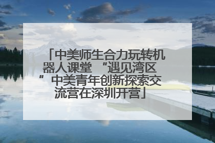 中美师生合力玩转机器人课堂 “遇见湾区”中美青年创新探索交流营在深圳开营