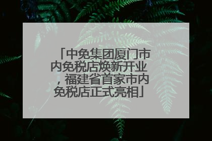 中免集团厦门市内免税店焕新开业，福建省首家市内免税店正式亮相
