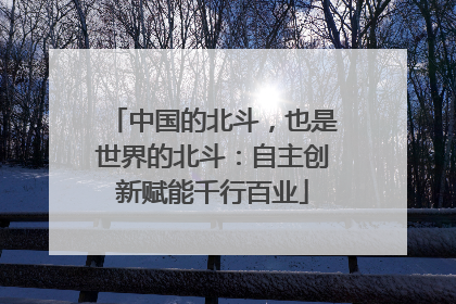 中国的北斗，也是世界的北斗：自主创新赋能千行百业