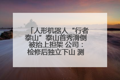人形机器人“行者泰山”泰山首秀滑倒被抬上担架 公司：检修后独立下山 测试就是为暴露问题