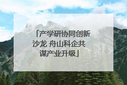 产学研协同创新沙龙 舟山科企共谋产业升级