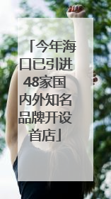 今年海口已引进48家国内外知名品牌开设首店