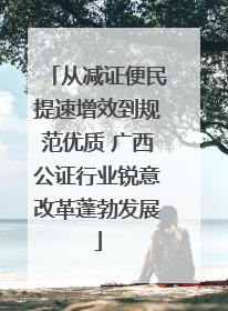 从减证便民提速增效到规范优质 广西公证行业锐意改革蓬勃发展