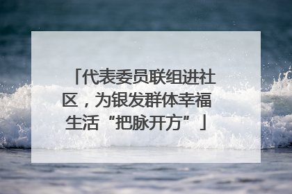 代表委员联组进社区，为银发群体幸福生活“把脉开方”