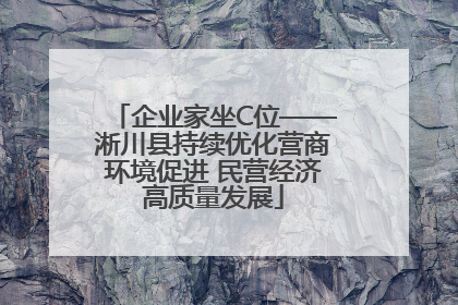 企业家坐C位——淅川县持续优化营商环境促进 民营经济高质量发展