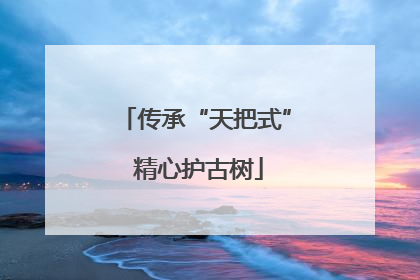 传承“天把式” 精心护古树