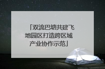 双流巴塘共建飞地园区打造跨区域产业协作示范