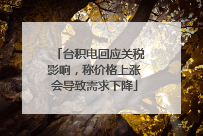 台积电回应关税影响，称价格上涨会导致需求下降