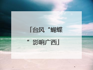 台风“蝴蝶”影响广西