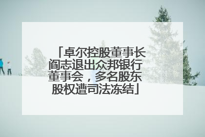 卓尔控股董事长阎志退出众邦银行董事会，多名股东股权遭司法冻结