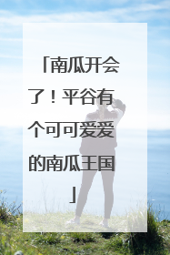 南瓜开会了！平谷有个可可爱爱的南瓜王国
