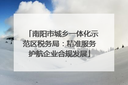南阳市城乡一体化示范区税务局：精准服务护航企业合规发展