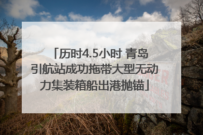 历时4.5小时 青岛引航站成功拖带大型无动力集装箱船出港抛锚