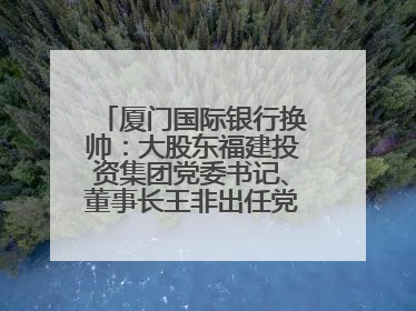 厦门国际银行换帅：大股东福建投资集团党委书记、董事长王非出任党委书记